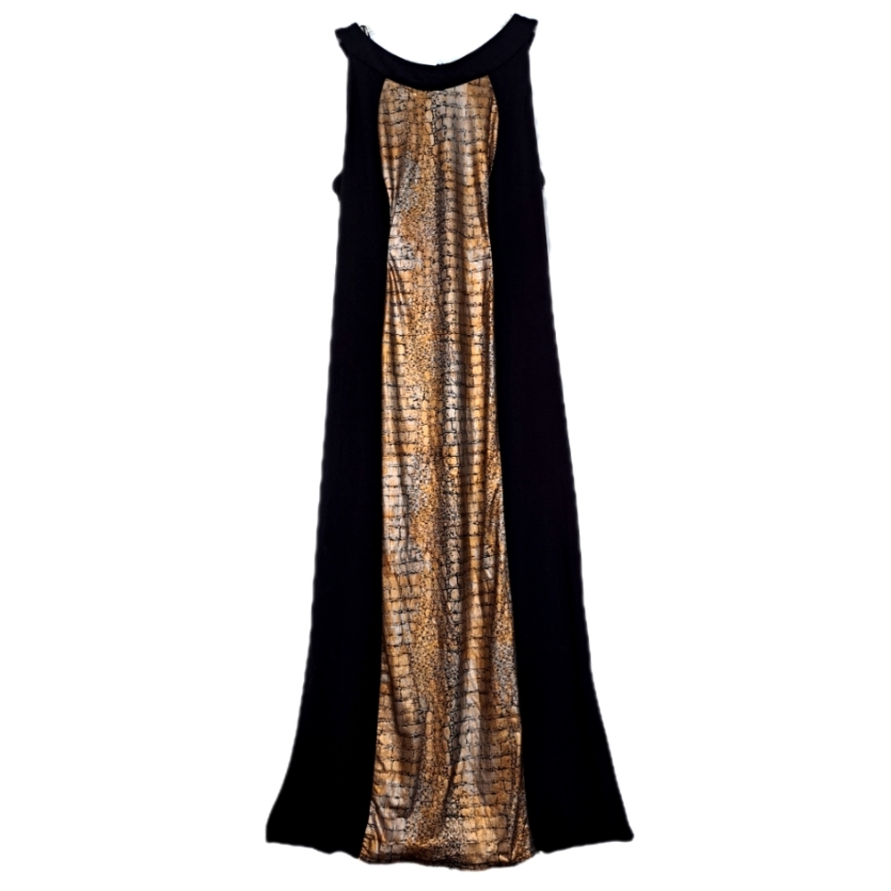Luxe Golden Pillar Maxi Dress
